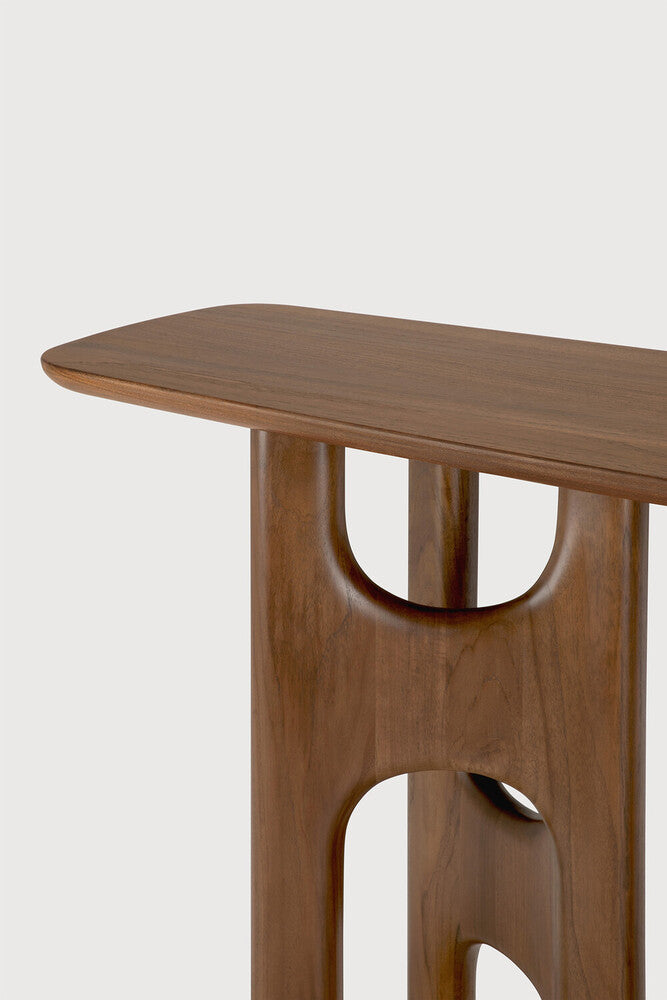 Ethnicraft Flow Console - Teak Wild Brown, detail