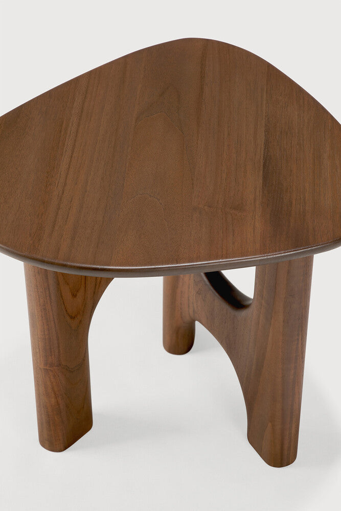 Ethnicraft Flow Side Table - Teak Wild Brown, detail