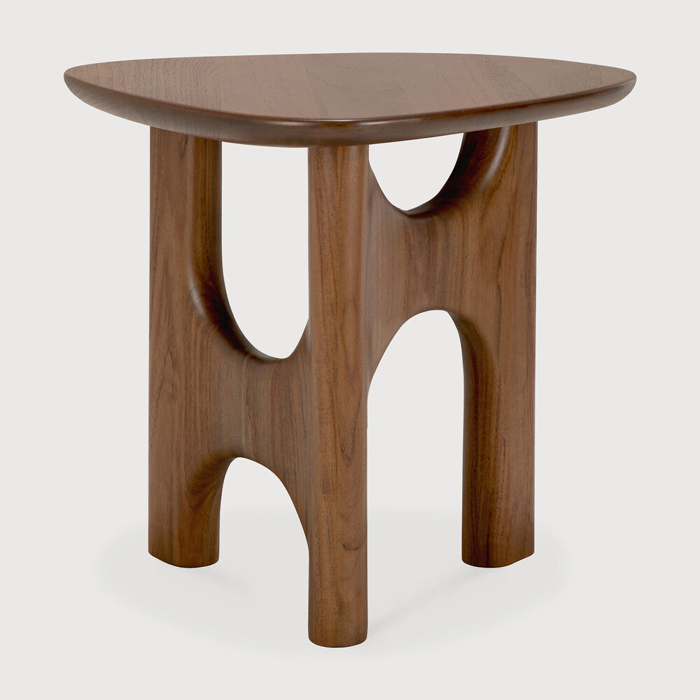 Ethnicraft Flow Side Table - Teak Wild Brown, Rectangular