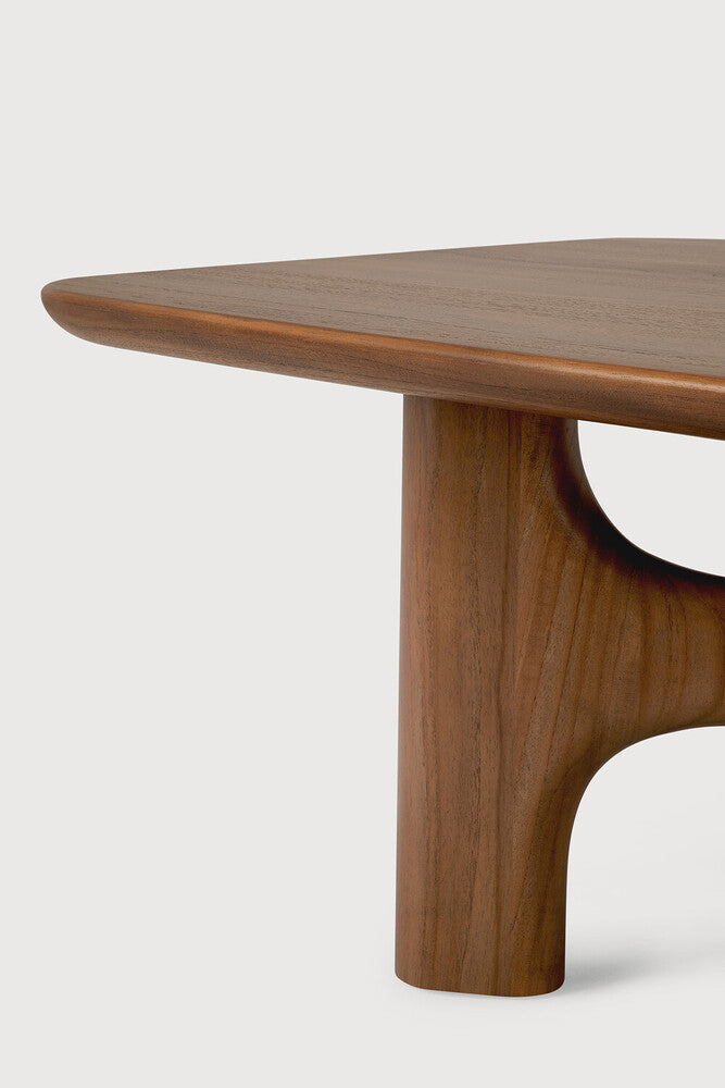 Ethnicraft Flow Coffee Table - Teak Wild Brown, detail