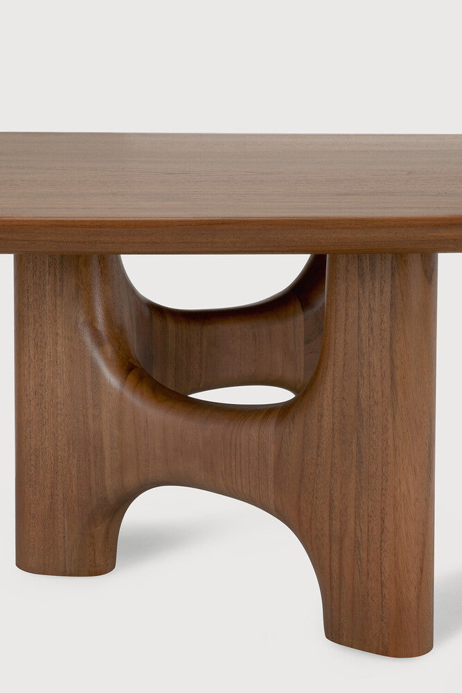Ethnicraft Flow Coffee Table - Teak Wild Brown, detail