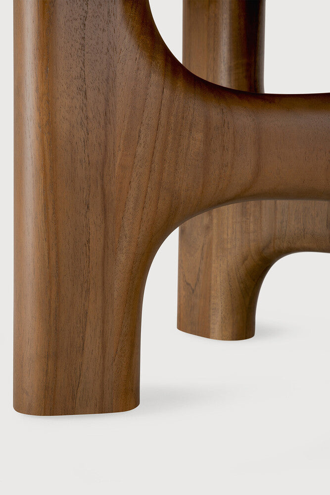Ethnicraft Flow Coffee Table - Teak Wild Brown, detail