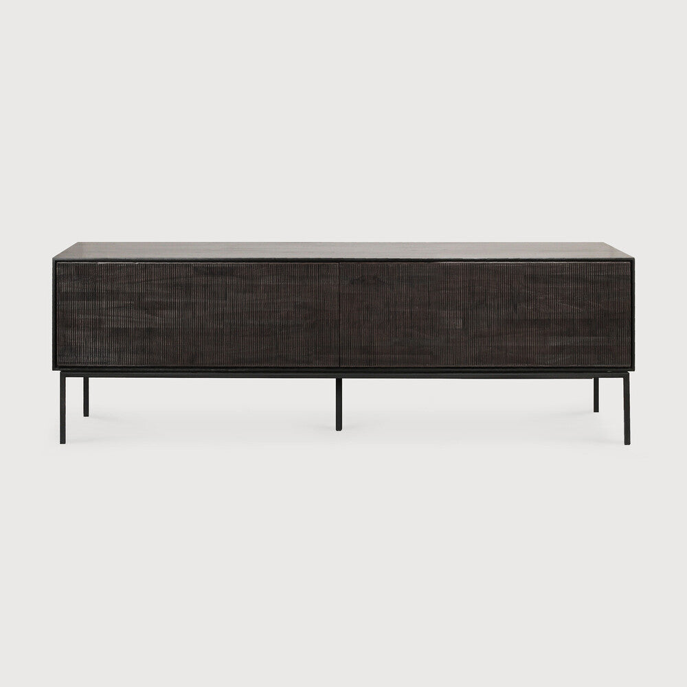 ETHNICRAFT GROOVES TV CUPBOARD - TEAK OFF BLACK| $2,999.00 - $4,069.00