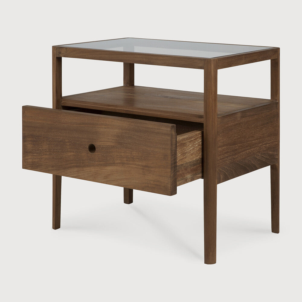 ETHNICRAFT SPINDLE BEDSIDE TABLE - RECLAIMED TEAK | $889.00