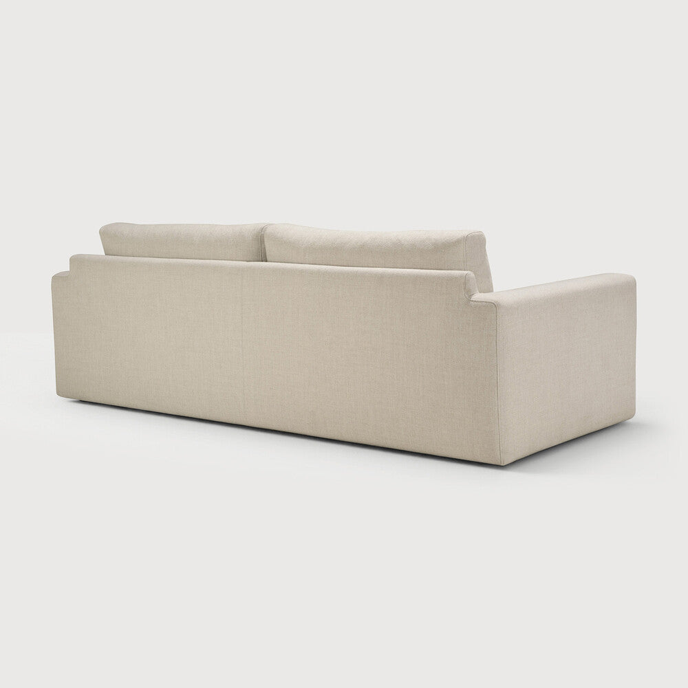 Ethnicraft Ease Sofa - Leche, 3 Seater, back view