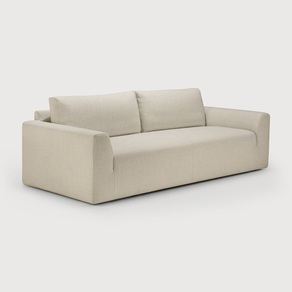 Ethnicraft Ease Sofa - Leche, 3 Seater, side view