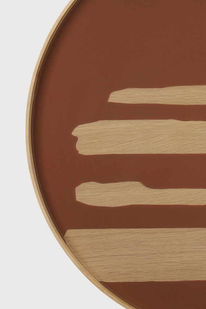 Ethnicraft Second Nature Tray - Round, Extra Large, Auburn, detail