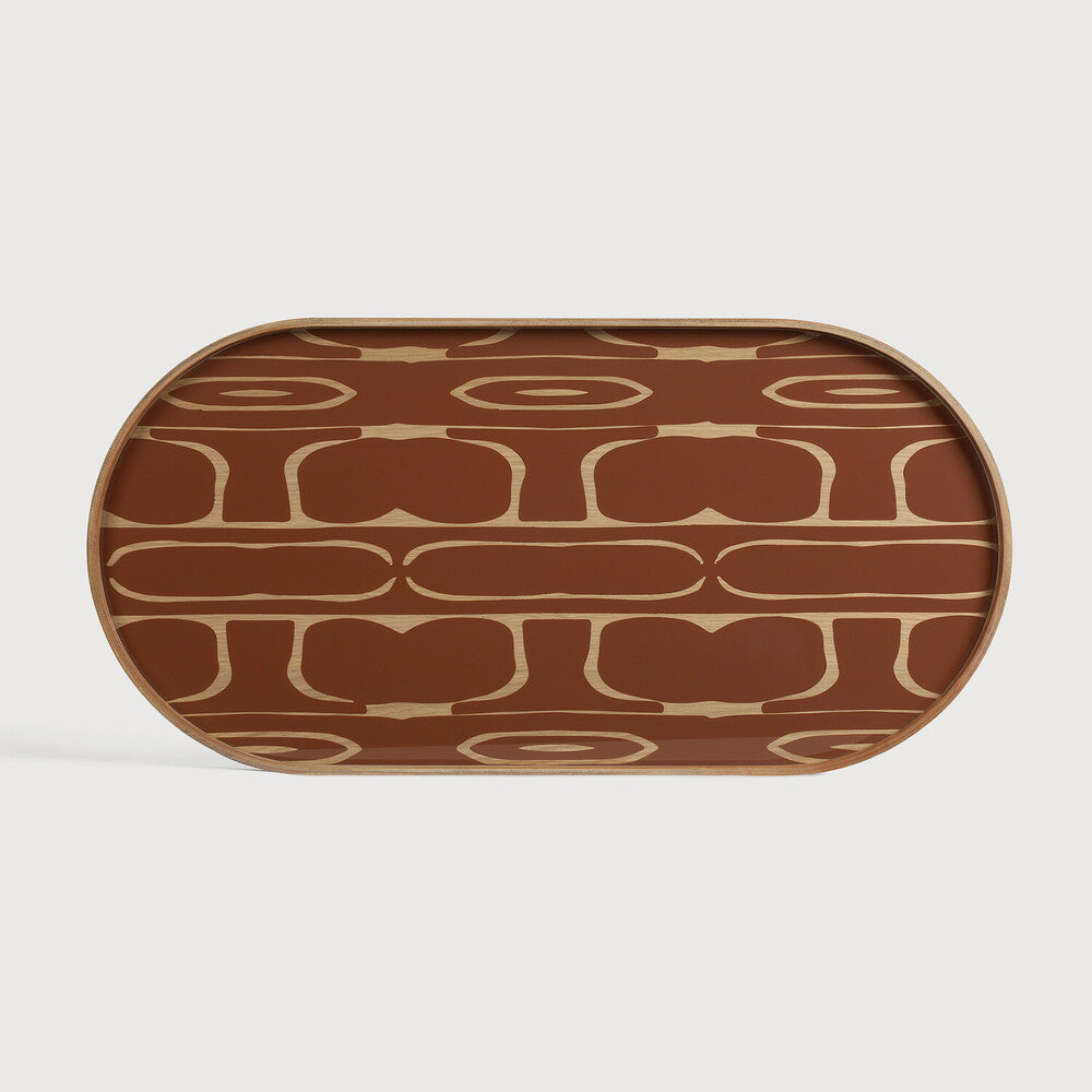 Ethnicraft Second Nature Tray - Oblong, Medium, Auburn