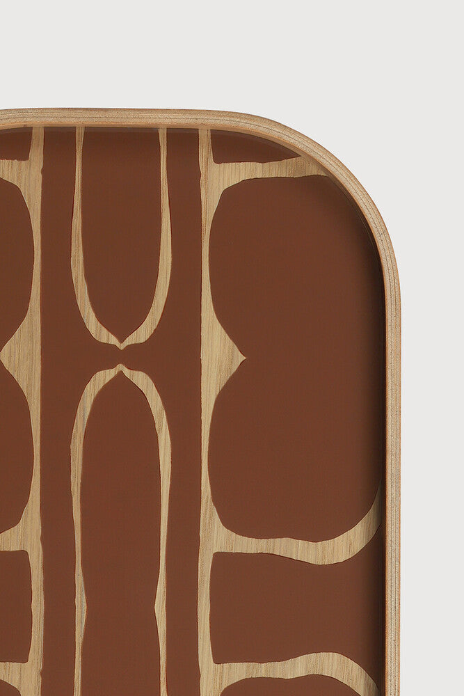 Ethnicraft Second Nature Valet Tray - L, Auburn, detail