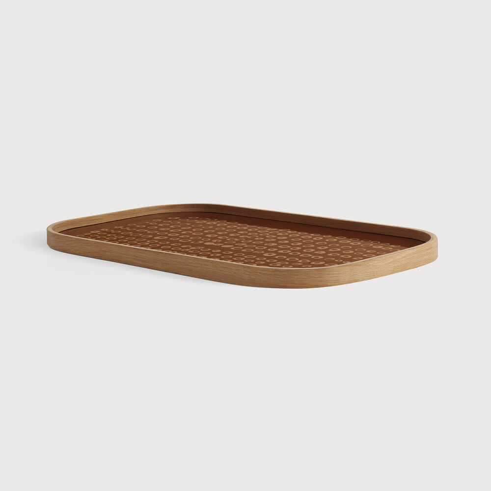Ethnicraft Second Nature Valet Tray - XL, Auburn, side view