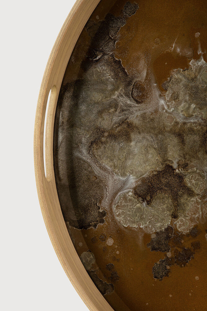 Ethnicraft Organic Tray - Metallic Bronze, detail