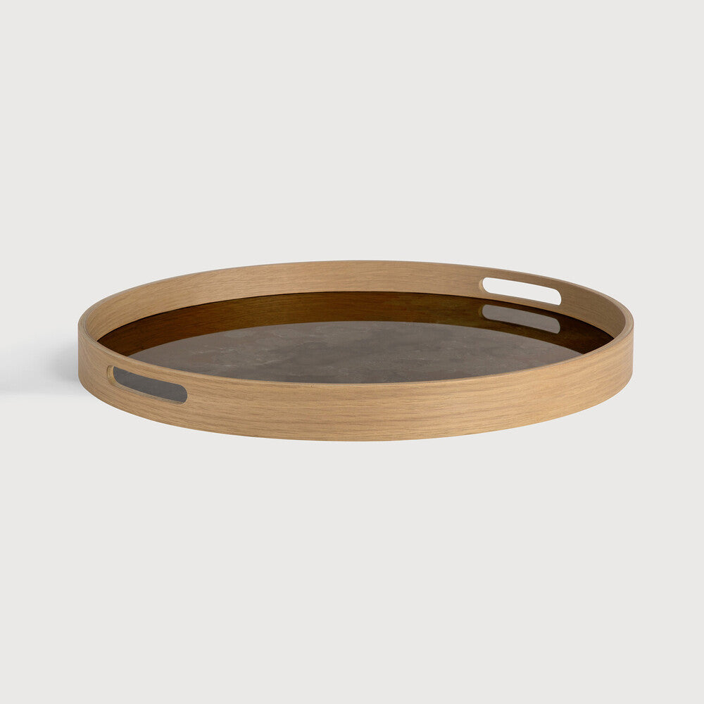 Ethnicraft Organic Tray - Metallic Bronze, side view