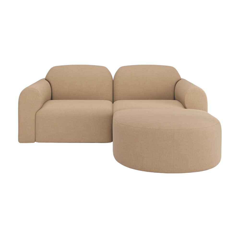 ETHNICRAFT BULKY MODULAR SOFA - 3 - ROUND FOOTSTOOL | $4,547.00