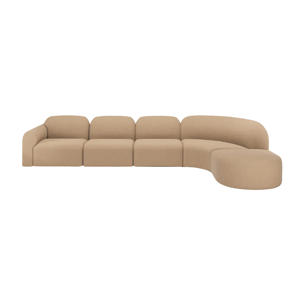 ETHNICRAFT BULKY MODULAR SOFA - 5 - ROUND FOOTSTOOL | $7,805.00