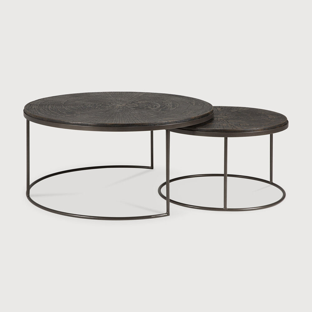 ETHNICRAFT NESTING COFFEE TABLE SET - RAY UMBERS | $2,119.00
