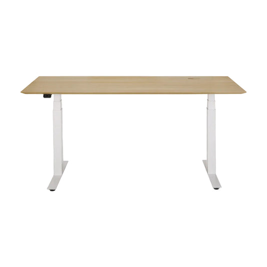 ETHNICRAFT BOK ADJUSTABLE DESK - OAK WITH WHITE BASE | $2,118.00 - $2,458.00