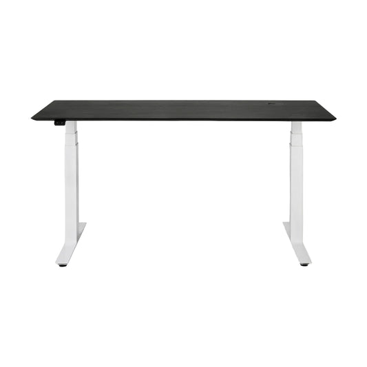 ETHNICRAFT BOK ADJUSTABLE DESK - OAK BLACK WITH WHITE BASE | $2,218.00 - $2,578.00