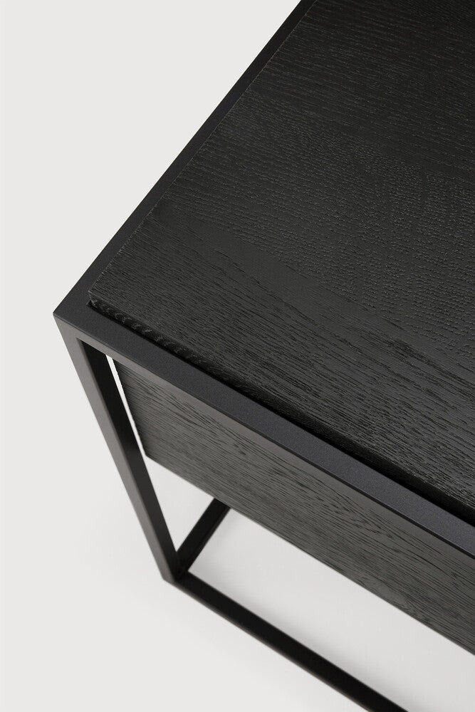 ETHNICRAFT MONOLIT BEDSIDE TABLE - OAK BLACK | $929.00