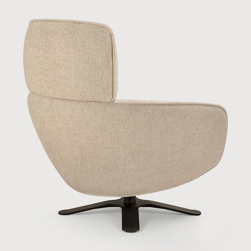 Ethnicraft Merge Lounge Chair - Loam, back view
