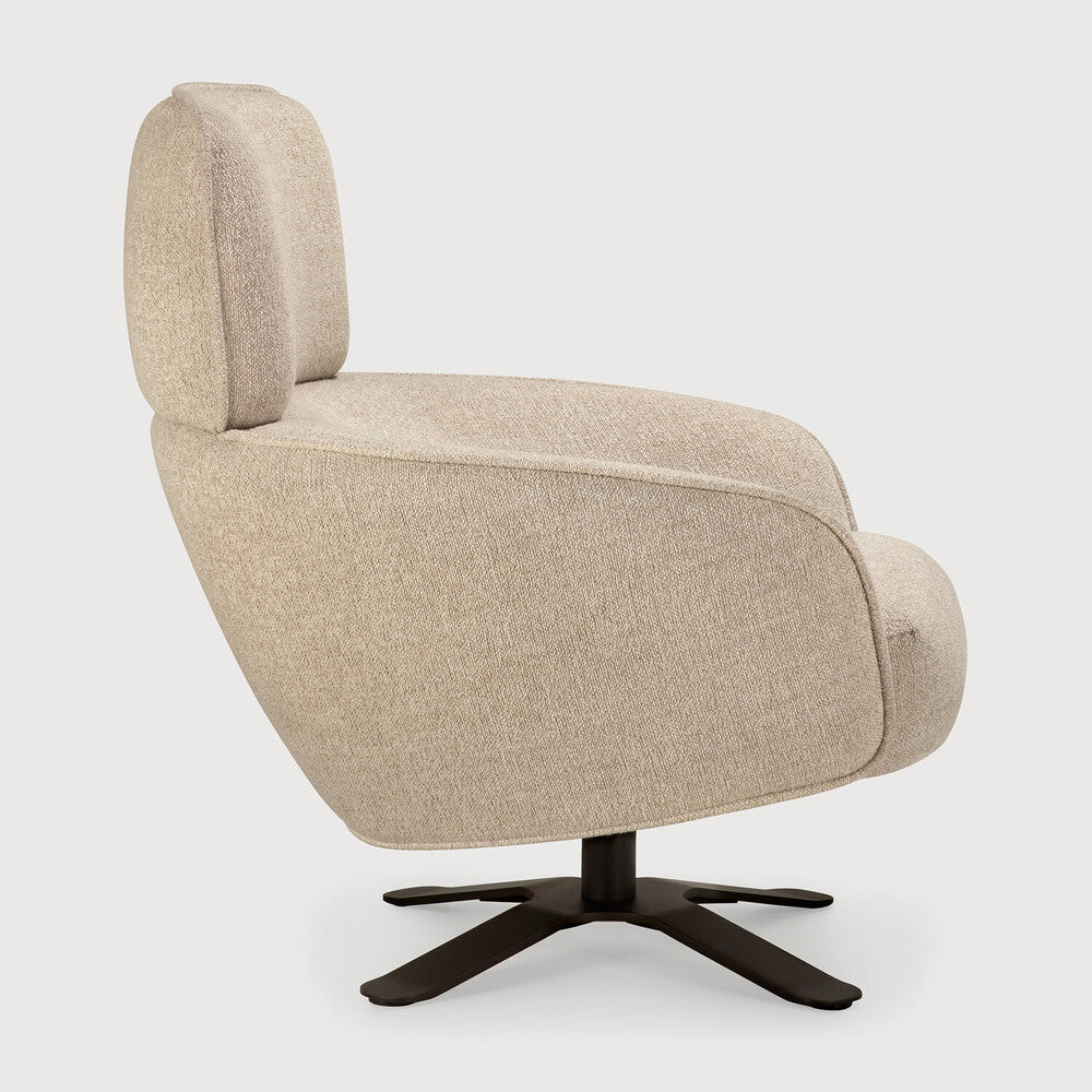 Ethnicraft Merge Lounge Chair - Loam, profile view