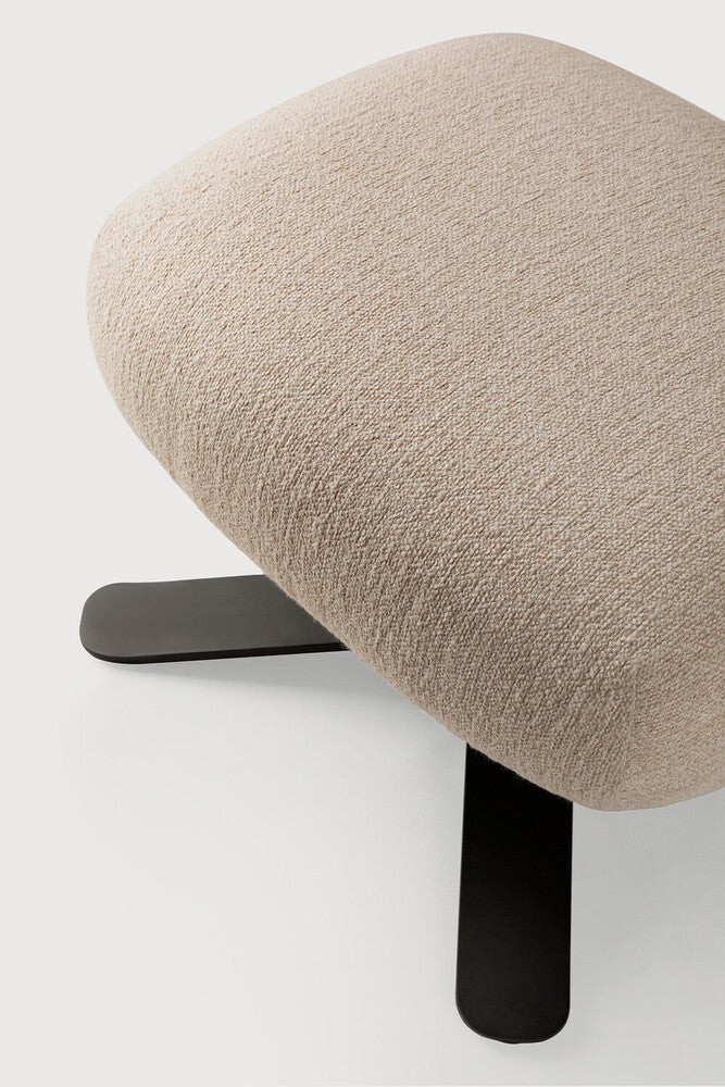 Ethnicraft Merge Footstool - Loam, detail