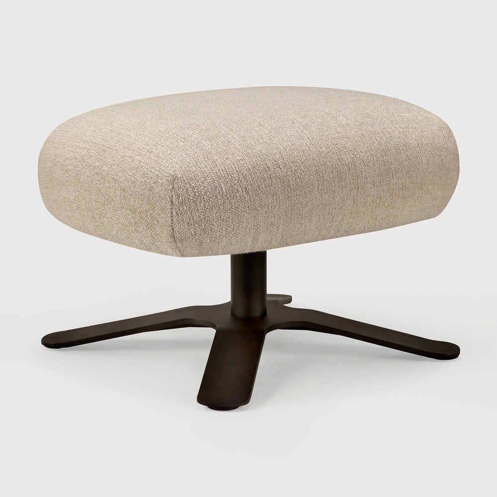 Ethnicraft Merge Footstool - Loam, side view