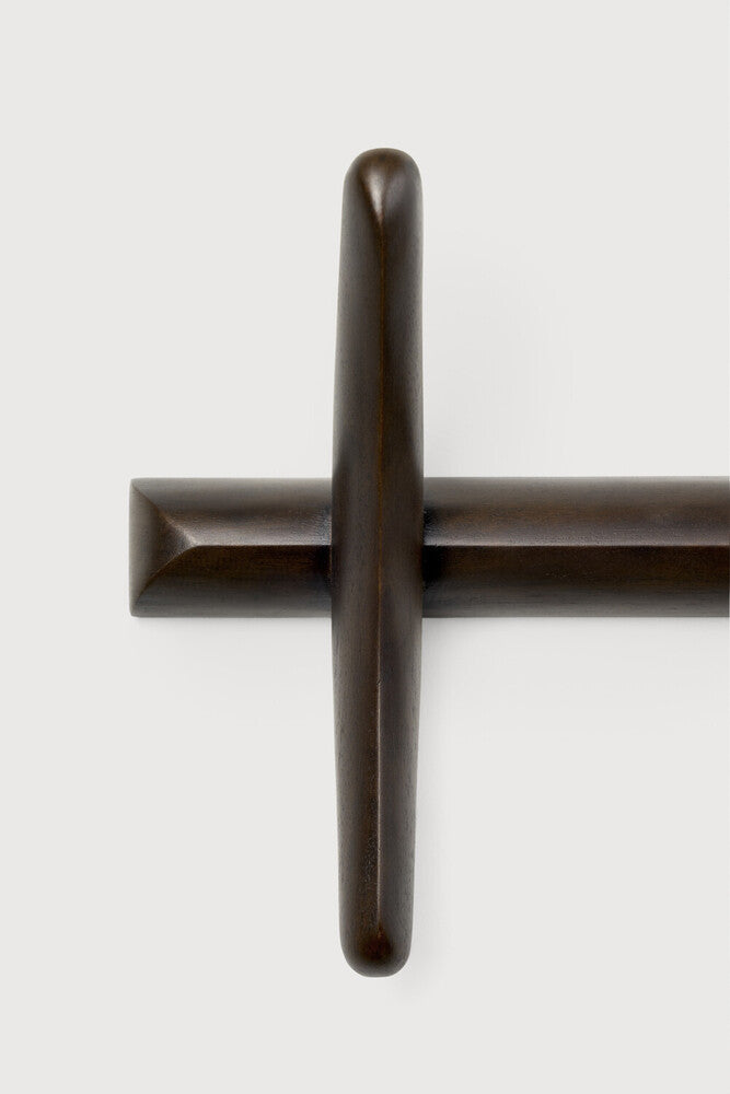 ETHNICRAFT PI WALL COAT RACK - MAHOGANY DARK BROWN | $179.00