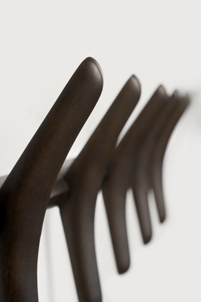 ETHNICRAFT PI WALL COAT RACK - MAHOGANY DARK BROWN | $179.00