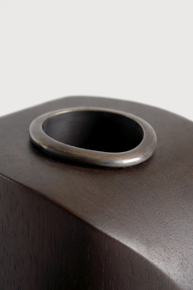 ETHNICRAFT PI CANDLE HOLDERS - MAHOGANY DARK BROWN | $179.00