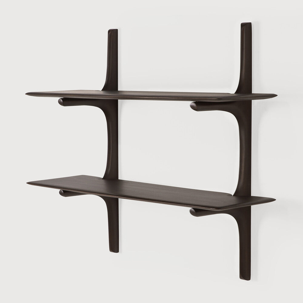 ETHNICRAFT PI WALL SHELF  - MAHOGANY DARK BROWN | $789.00 - $1,869.00