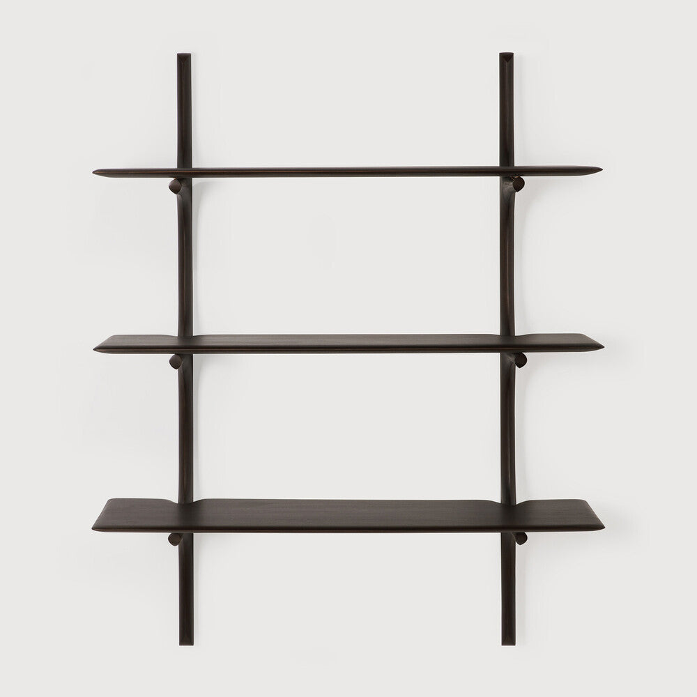 ETHNICRAFT PI WALL SHELF  - MAHOGANY DARK BROWN | $789.00 - $1,869.00