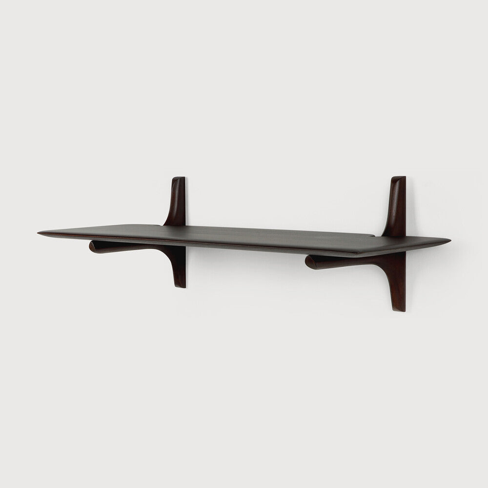 ETHNICRAFT PI WALL SHELF  - MAHOGANY DARK BROWN | $279.00 - $399.00