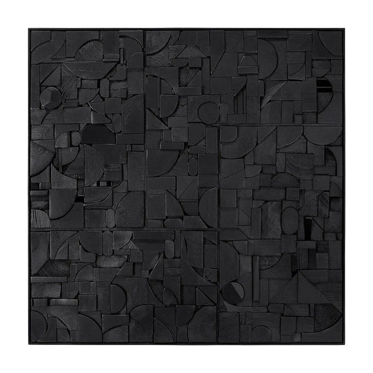 ETHNICRAFT BRICKS SQUARE WALL ART - BLACK | $939.00