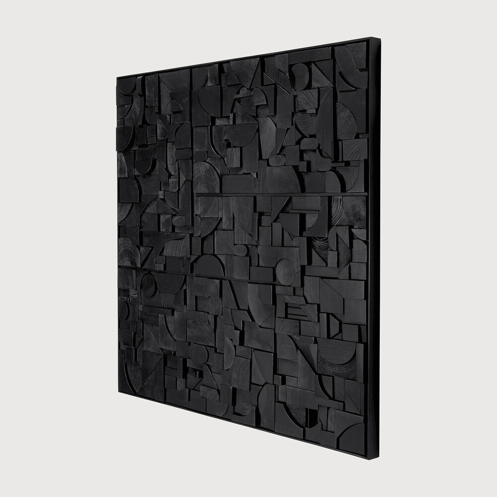 ETHNICRAFT BRICKS SQUARE WALL ART - BLACK | $939.00