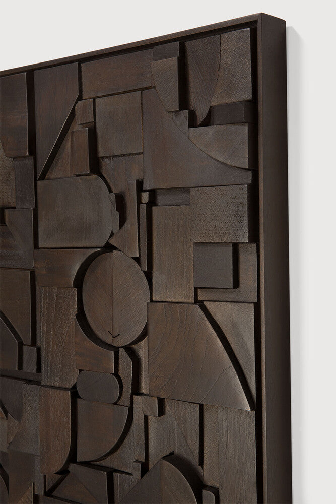 ETHNICRAFT BRICKS SQUARE WALL ART - DARK BROWN | $939.00