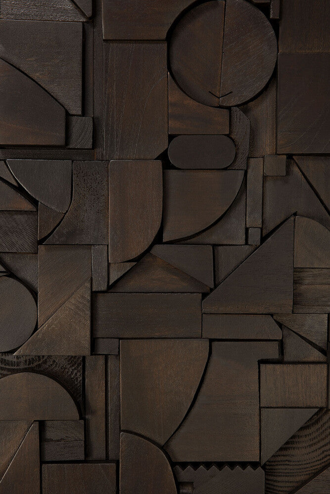 ETHNICRAFT BRICKS SQUARE WALL ART - DARK BROWN | $939.00