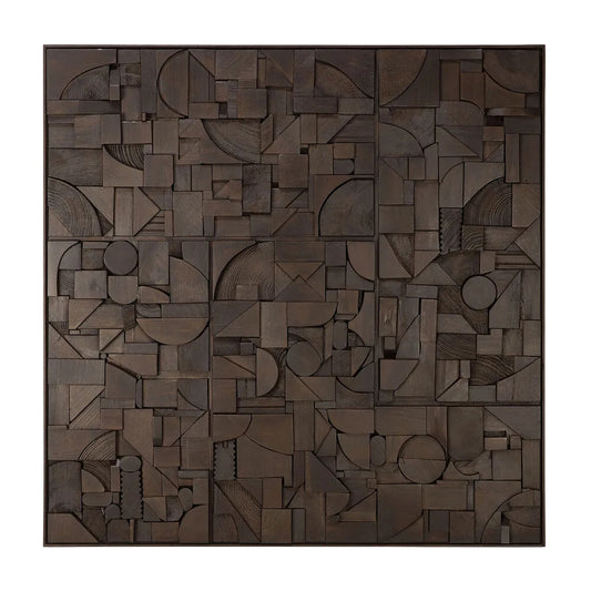 ETHNICRAFT BRICKS SQUARE WALL ART - DARK BROWN | $939.00
