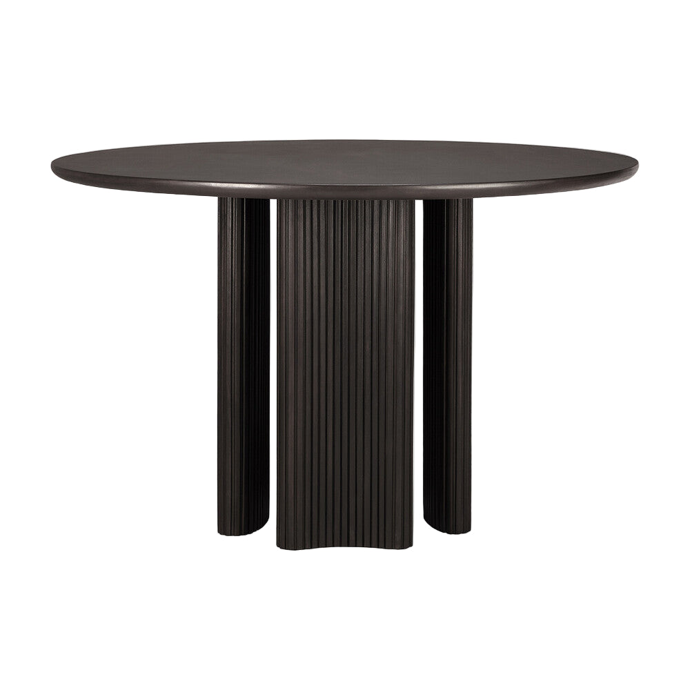 ETHNICRAFT ROLLER MAX ROUND DINING TABLE - MAHOGANY DARK BROWN | $3,619.00