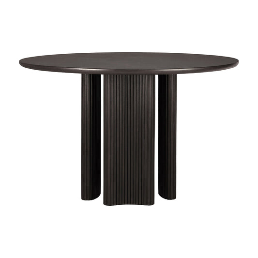 ETHNICRAFT ROLLER MAX ROUND DINING TABLE - MAHOGANY DARK BROWN | $3,619.00