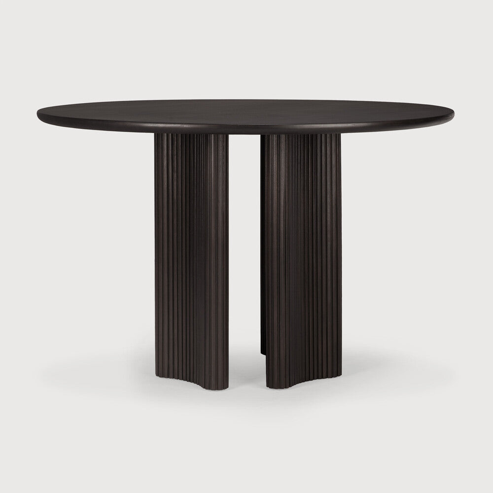 ETHNICRAFT ROLLER MAX ROUND DINING TABLE - MAHOGANY DARK BROWN | $3,619.00