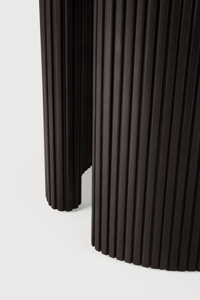 ETHNICRAFT ROLLER MAX ROUND DINING TABLE - MAHOGANY DARK BROWN | $3,619.00