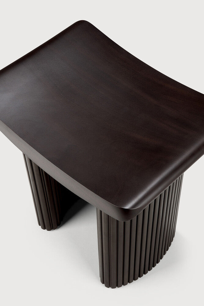 ETHNICRAFT ROLLER MAX STOOL - MAHOGANY DARK BROWN | $649.00