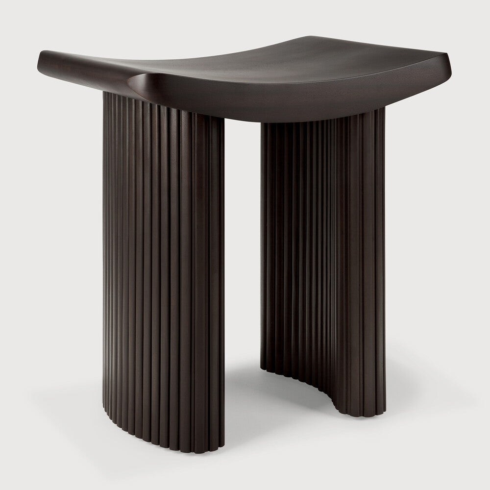 ETHNICRAFT ROLLER MAX STOOL - MAHOGANY DARK BROWN | $649.00