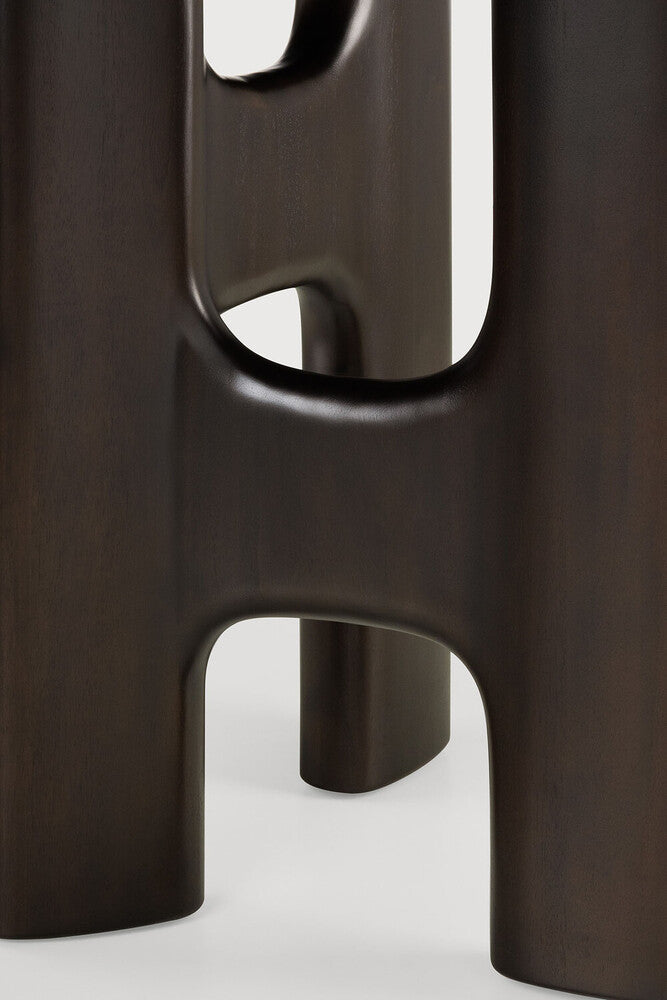 Ethnicraft Flow Dining Table - Mahogany Rose Brown, detail