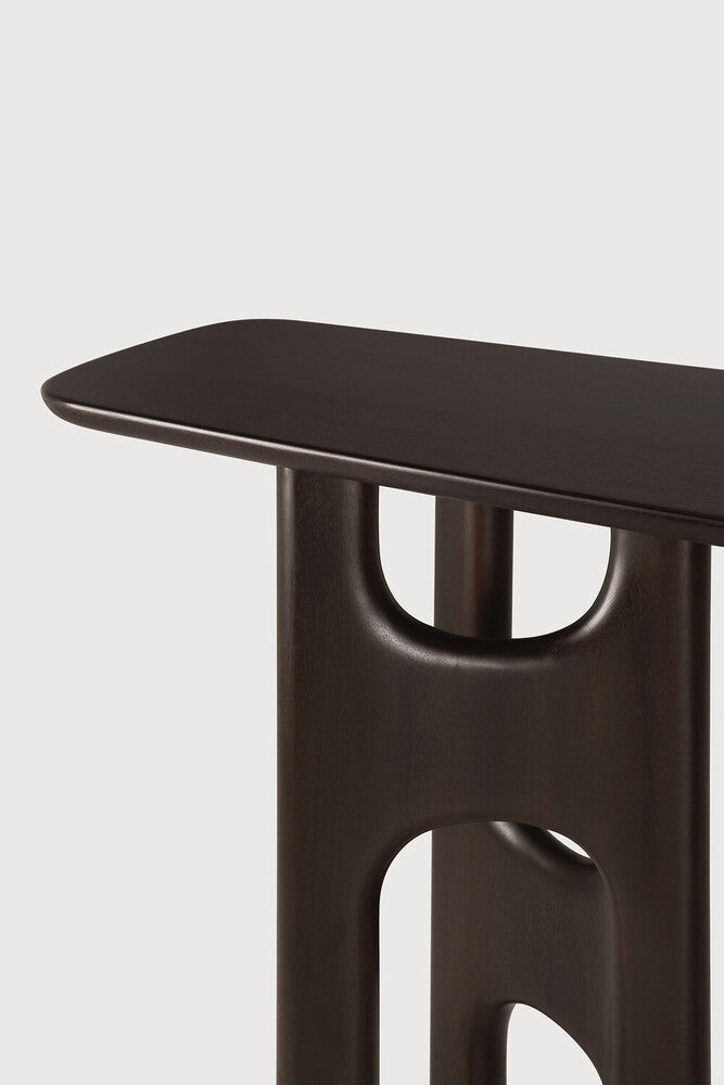 Ethnicraft Flow Console - Mahogany Rose Brown, detail