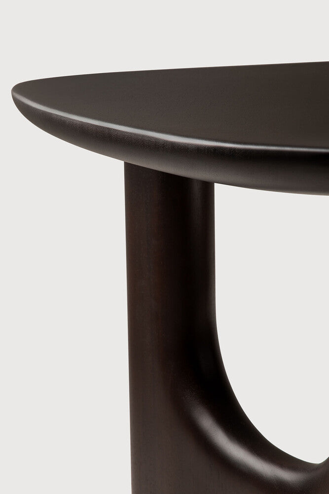Ethnicraft Flow Side Table - Mahogany Rose Brown, Pebble, detail