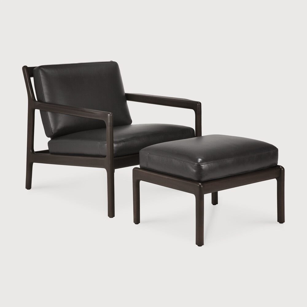 ETHNICRAFT JACK LOUNGE CHAIR - CARBONE LEATHER | $2,478.00