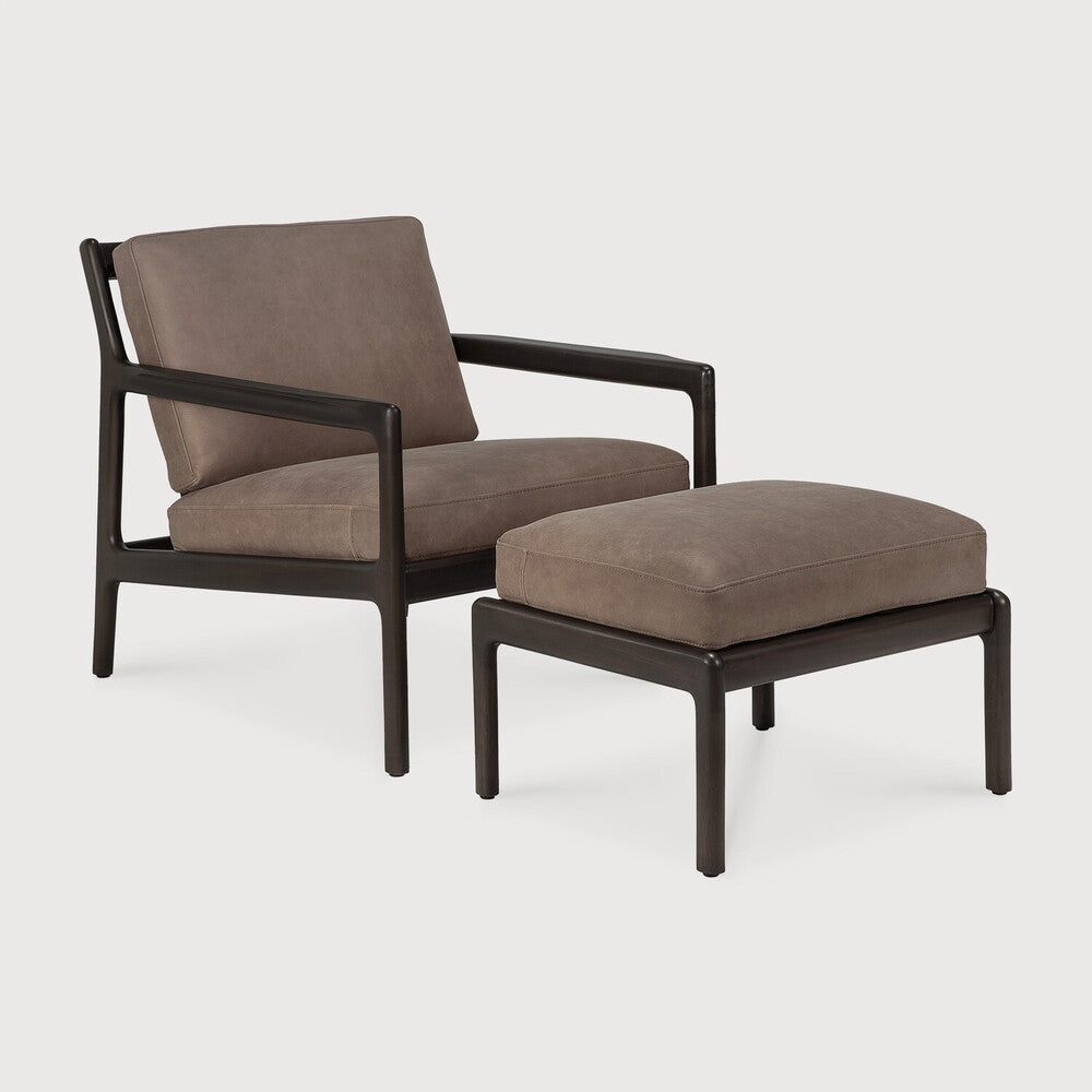 ETHNICRAFT JACK FOOTSTOOL - TERRA NUBUCK LEATHER | $948.00