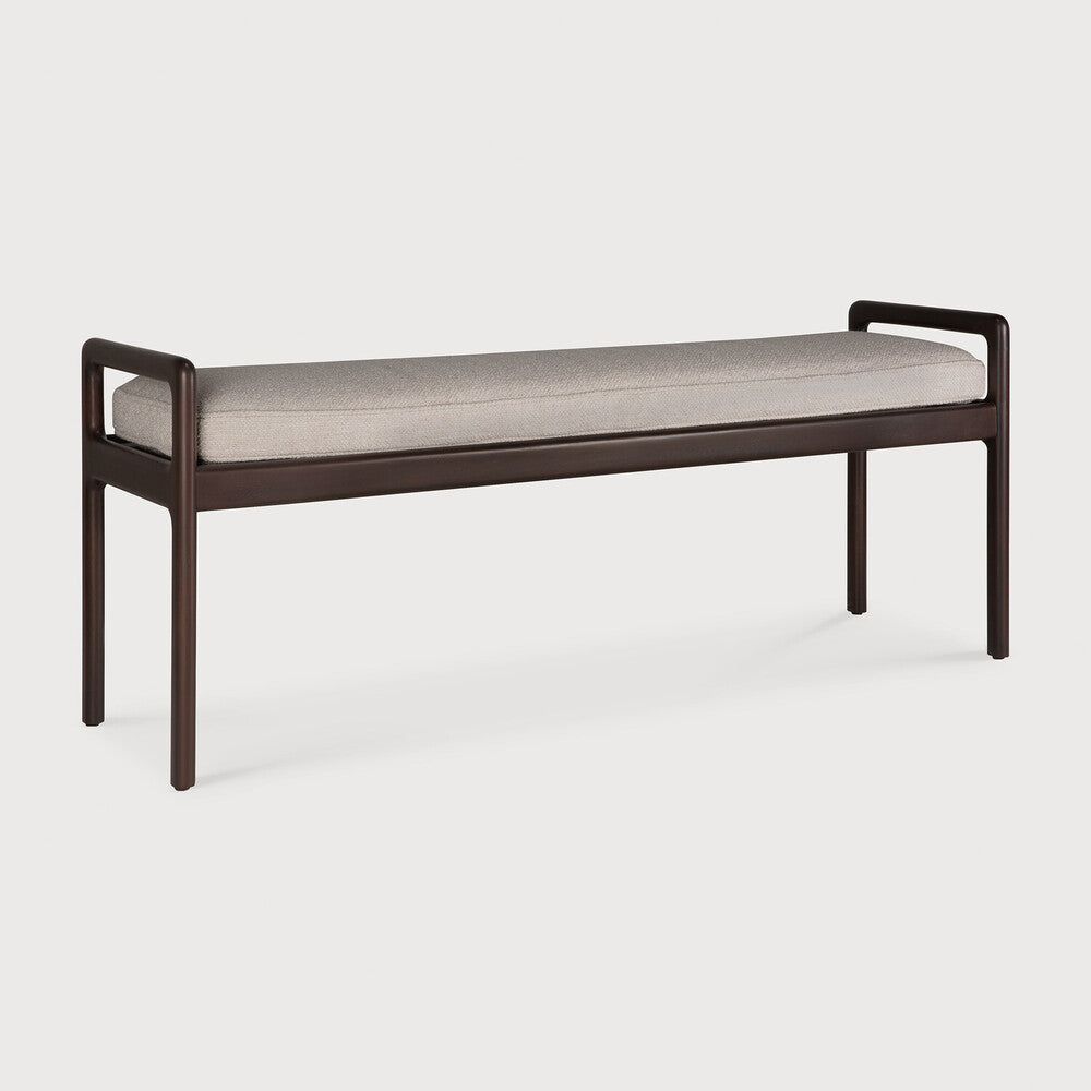 ETHNICRAFT JACK BENCH - MAHOGANY DARK BROWN - IVORY | $1,538.00