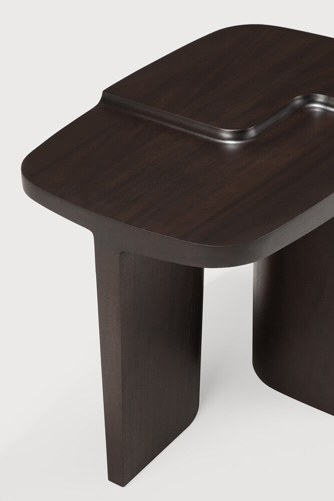 ETHNICRAFT BRUTALIST SIDE TABLE - MAHOGANY ROSE BROWN | $789.00